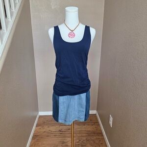 Laundry By Shelli Segal Navy Scoop Neck Tank Top